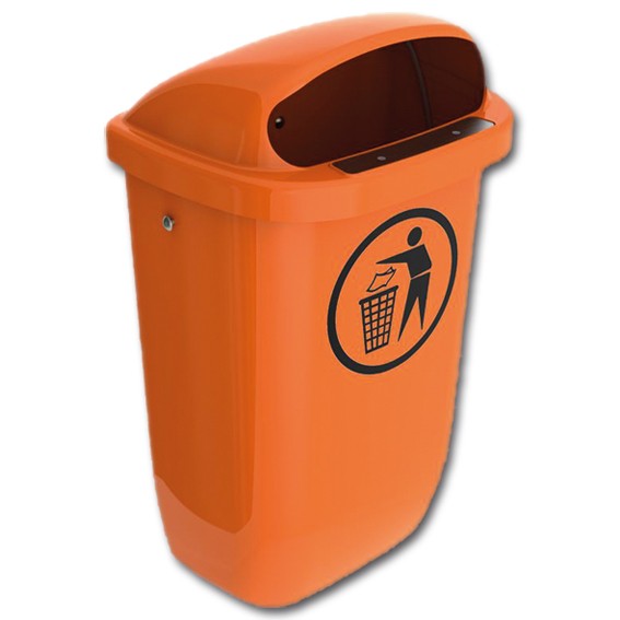 BASKET DIN-PK 50 l orange - Abfallbehälter