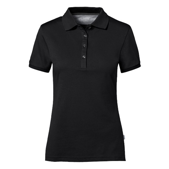 HAKRO 214 COTTON TEC schwarz - Women Polo-Shirt