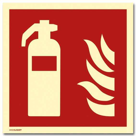 Feuerlöscher ISO 7010 - Alu - langnachleuchtend - Brandschutzzeichen