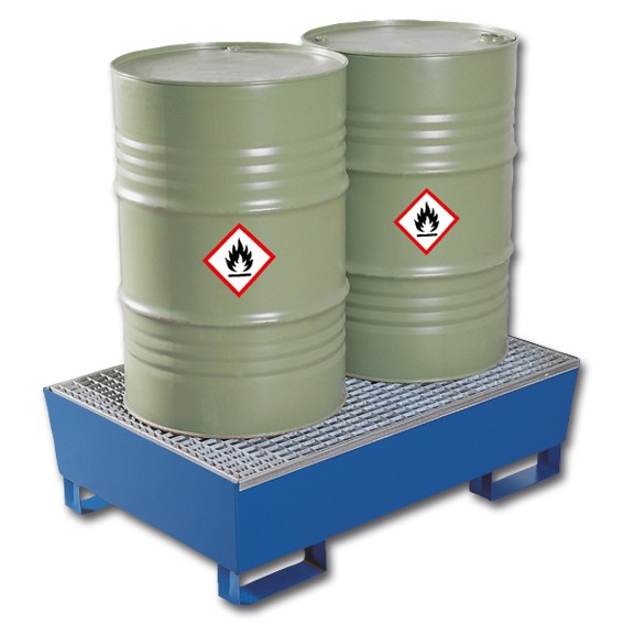 Auffangwanne lackiert für 2 x 200 Liter Fässer STRENGE SHOP