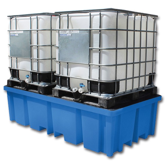 IBC-Auffangwannen für 2 x 1000 Liter KCT Behälter
