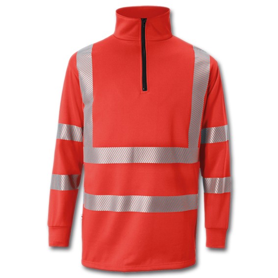 KÜBLER REFLECTIQ PSA 2 5046 warnrot - Zip-Sweatshirt