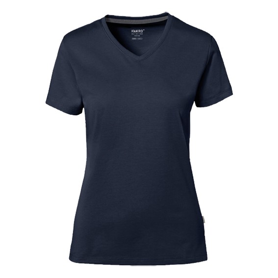 HAKRO 169 COTTON TEC tinte - Damen V-Shirt