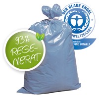 Säcke - 120 l - Regenerat LPDE - blau - Blauer Engel Besonders umweltfreundlicher Müllsack, ausgezeichnet mit dem Blauen Engel