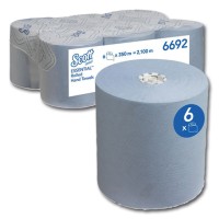SCOTT 6692 - 20 cm x 350 m - 1-lagig - blau - Papierhandtuchrolle Papierhandtuch aus sehr saugfähigem, reißfesten Material - nachhaltig und umweltfreundlich