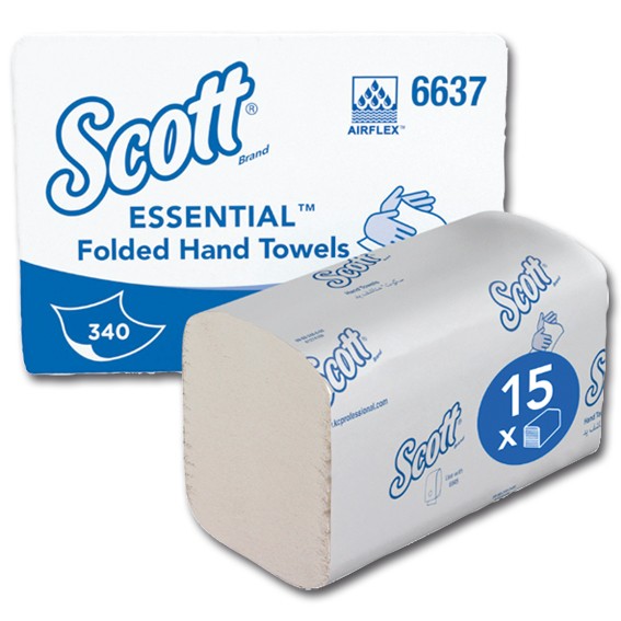 SCOTT 6637 - 18,6 x 21,2 cm - 1 lagig - weiß- Papierhandtücher