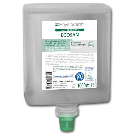 Physioderm ECOSAN - Hautreinigung während und nach der Arbeit 1 l, Spenderflasche