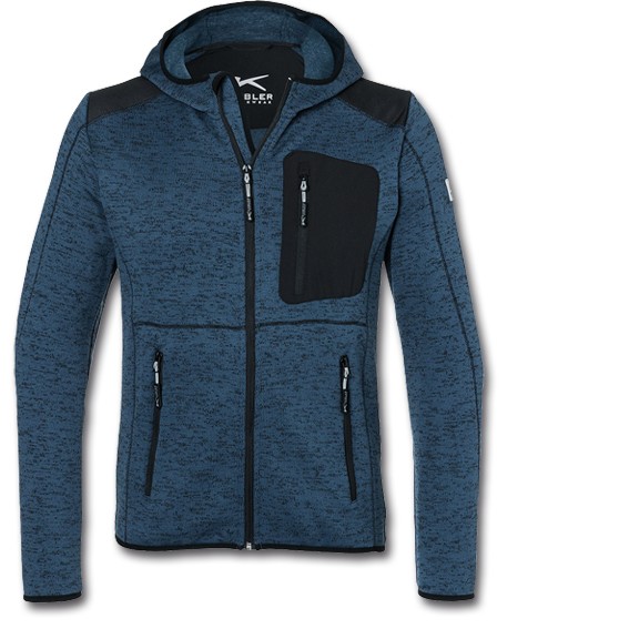 KÜBLER WEATHER Light 1441 dunkelblau/schwarz - Strickjacke