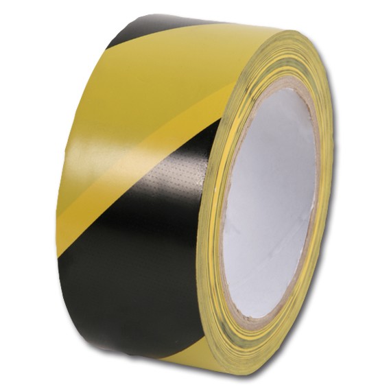PVC schwarz/gelb - Bodenmarkierungsband