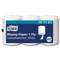 TORK 1-lagig - weiß - Wischtücher, 21,5 cm x 275 m Papiertücher für verschiedene leichte Wischarbeiten. Lebensmittelgeeignet