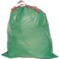 Säcke - 60 l - LDPE - mit Verschluss-Hilfe - grün Optimal für die Mülltrennung