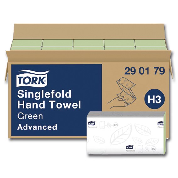 TORK - 25 x 23 cm -2-lagig - grün - Papierhandtücher