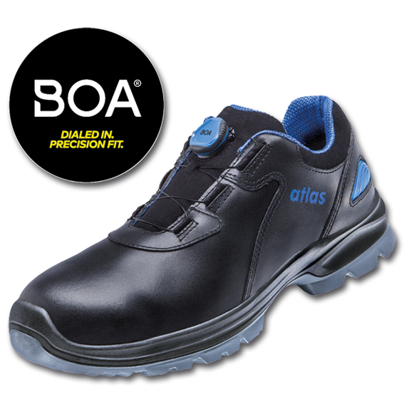 Atlas® Herren S3 Sicherheitsschuhe "SL 525 XP BLUE 2.0" Schwarz Größe