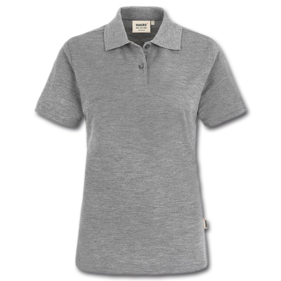 HAKRO 224 TOP WOMEN grau-meliert - Polo-Shirt