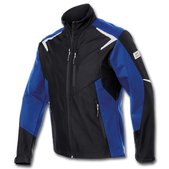 KÜBLER BODYFORCE 1425 schwarz/kbl.blau - Softshell -Jacke
