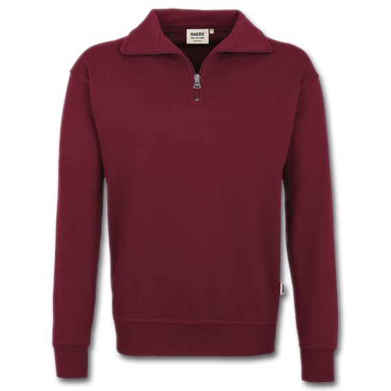 HAKRO 451 PREMIUM weinrot - Zip-Sweatshirt