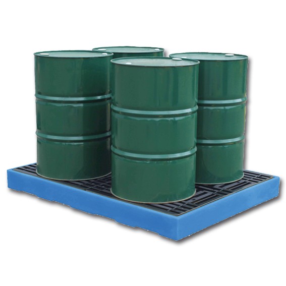 PE-Boden-Auffangwannen für Kleingebinde und Fässer, 300 Liter
