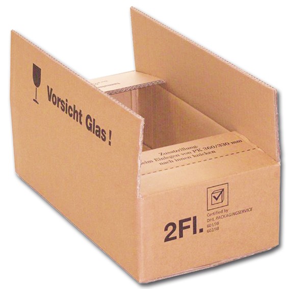 Flaschen-Versandkarton 2er