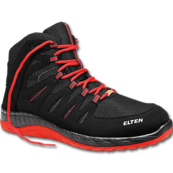 ELTEN MADDOX black-red Mid ESD S3 - Sicherheitsstiefel