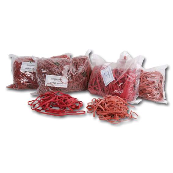 Gummibänder, rot, 120 x 5 mm ( x B); 120 x 5 mm ( x B Gummibänder, rot, 120 x 5 mm ( x B); 120 x 5 mm ( x B