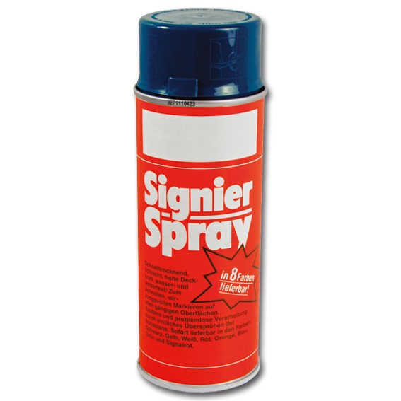 Signierspray blau