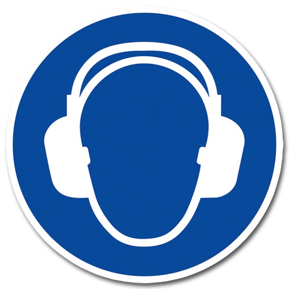 Gehörschutz benutzen - Kunststoff - Gebotszeichen