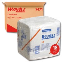 K.C. WYPALL L40 7471 - 31,7 x 30,4 cm -1-lagig - weiß - Wischtücher Für Fertigungsstraßen und Wartungsarbeiten